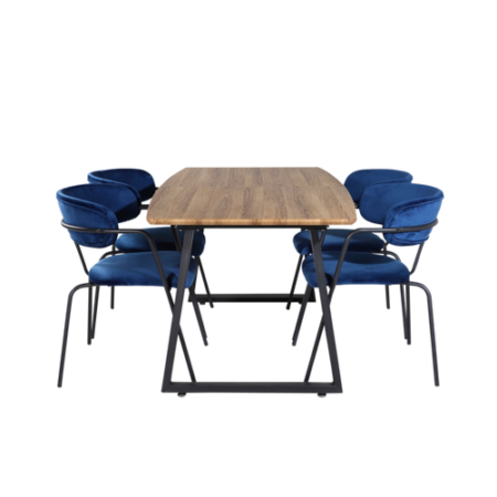 Bild på Matgrupp Irene med 4st matstolar Atticus - Venture Home