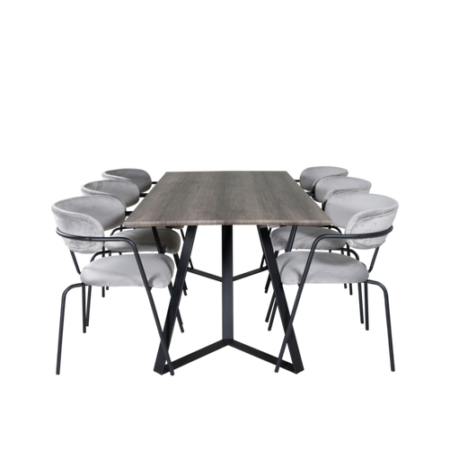 Bild på Matgrupp Maggie med 6 st matstolar Atticus - Venture Home