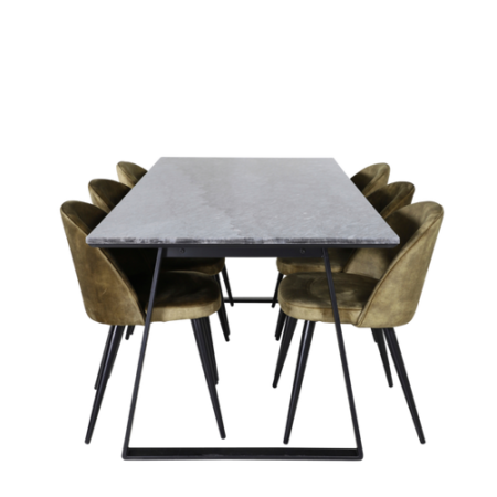 Bild på Matgrupp Estri med 6st matstolar Valleta - Venture Home