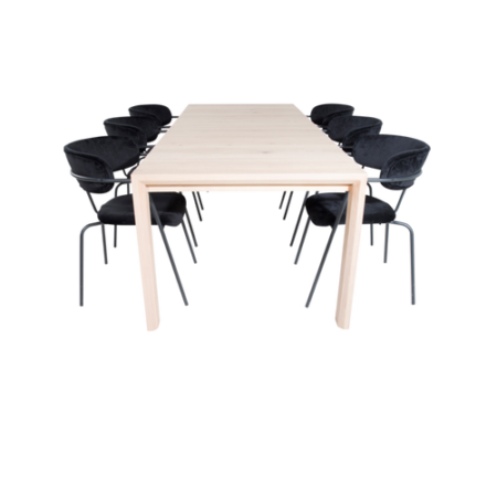 Bild på Matgrupp Sandhamn ink 6st matstolar Atticus - Venture Home