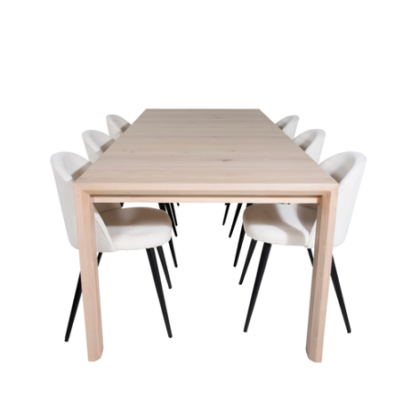 Bild på Matgrupp Sandhamn ink 6st matstolar Valleta - Venture Home