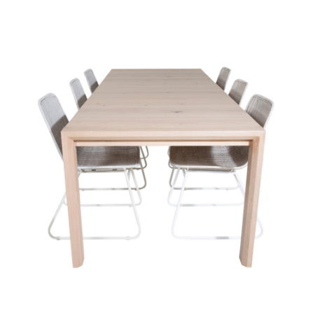 Bild på Matgrupp Sandhamn ink 6st matstolar Camille - Venture Home