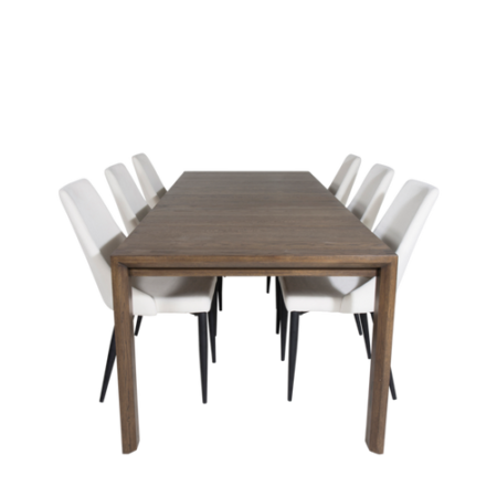 Bild på Matgrupp Sandhamn ink 6st matstolar Leone - Venture Home