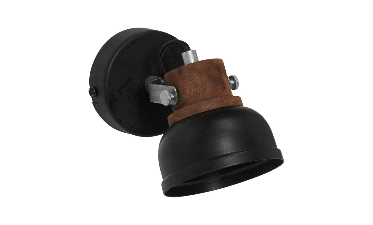 1341005 Bild på RUTLAND Singel Vägglampa Svart Zink 10 från PR Home