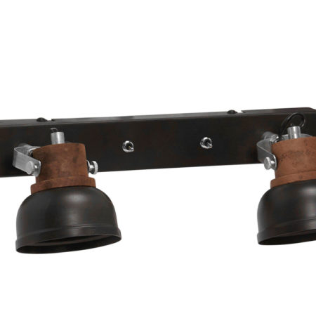 Bild på RUTLAND Dubbel Vägglampa Svart Zink 40 från PR Home