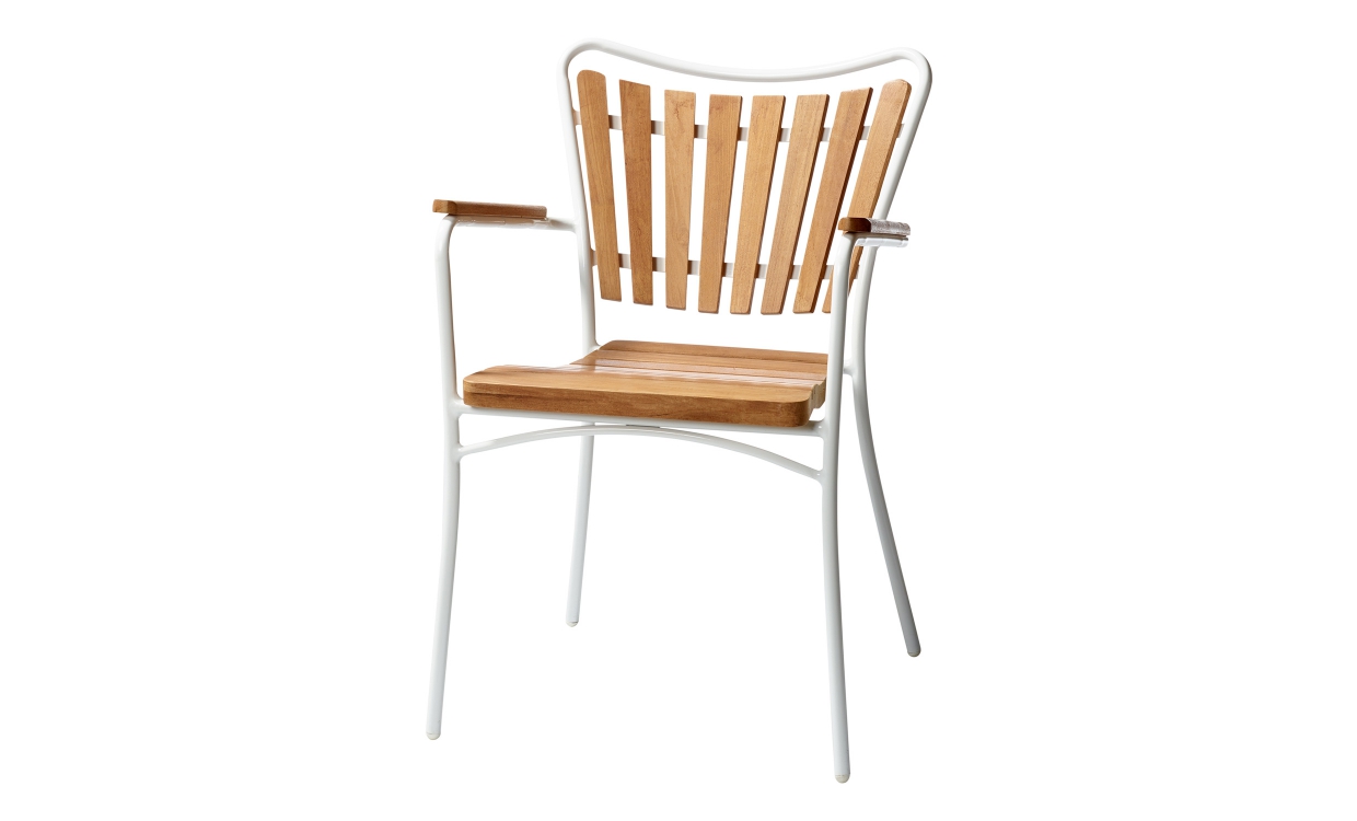 3515009 Bild på ELLEN Trädgårdsstol Teak/Vit från Cinas