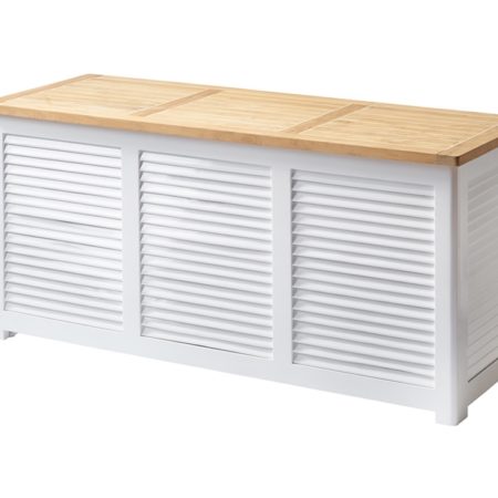 Bild på KARA Förvaringslåda Vit/Teak från Cinas