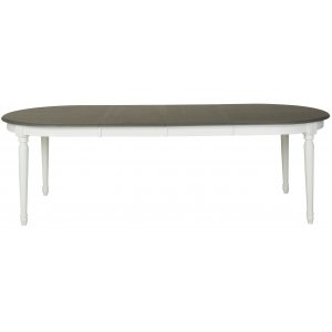 Alexandra ovalt matbord 160-260 cm - Vit/grå vintage -Matbord - Bord