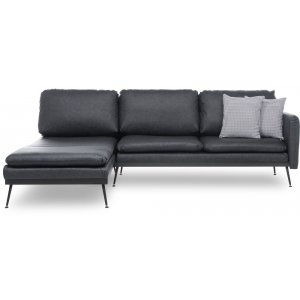 Ekelid divansoffa - Svart PU - Soffor med divan