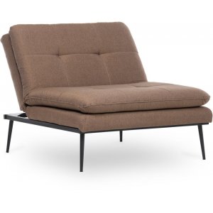 Kulperöd bäddfåtölj fällbar - Brun/svart - Tygfåtöljer