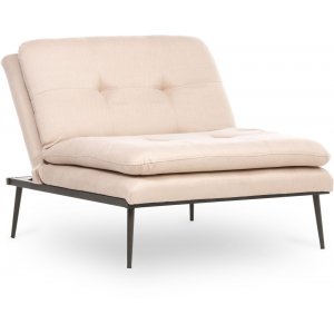 Kulperöd fåtölj med bäddfunktion - Beige - Tygfåtöljer