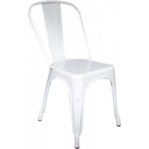 4 st Matstol Industry Ingo i plåt - Vit -Metallstolar - Matstolar & Köksstolar