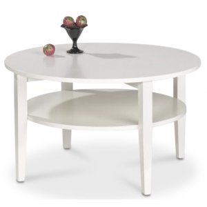 Nevada runt soffbord Ø80 - Vit - Soffbord i trä