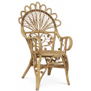 Påfågel karmstol i rotting - Natur + Möbelpolish - Korgstolar & fåtöljer i rotting