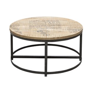 Tessa soffbord 90 cm - Trä/metall - Soffbord i trä