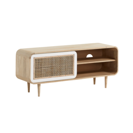Bild på Tv-bänk GERALD 120x50 mangoträ/vit - Kave Home