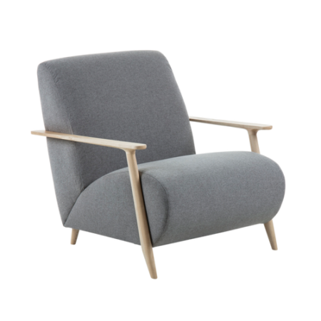 Bild på Karmstol MARTHAN ask/grått tyg - Kave Home