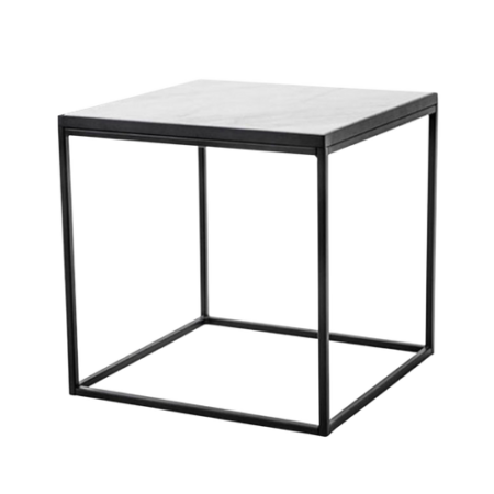 Bild på Soffbord BERGEN 50x50 marmor och metall - Torkelson