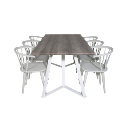 Bild på Matgrupp Maggie med 6st matstolar Bernad - Venture Home