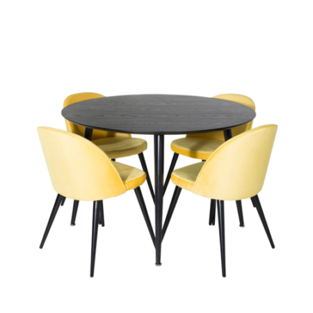 Bild på Matgrupp Doris med 4st matstolar Valleta - Venture Home