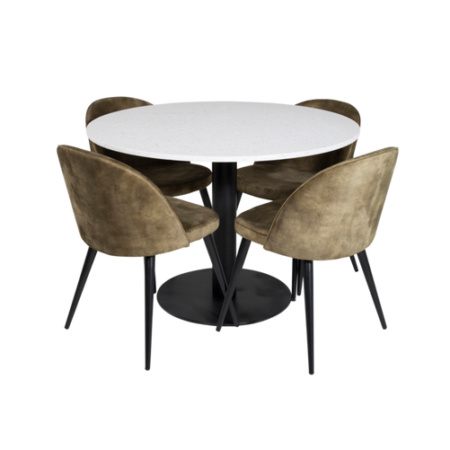 Bild på Matgrupp Ruben ink 4st matstolar Valleta - Venture Home