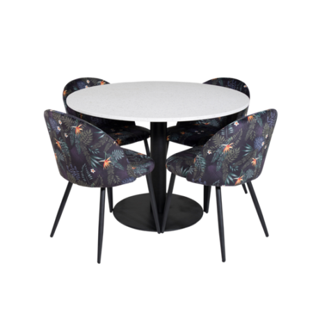 Bild på Matgrupp Ruben ink 4st matstolar Valleta - Venture Home