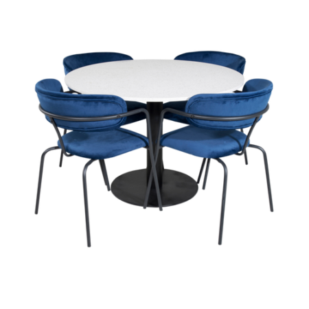 Bild på Matgrupp Ruben ink 4st matstolar Atticus - Venture Home