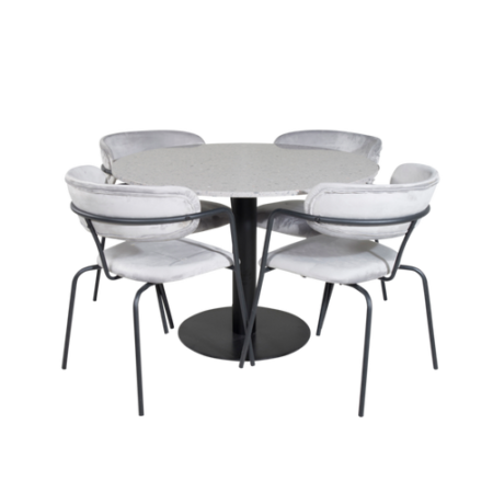 Bild på Matgrupp Ruben inkl 4st matstolar Atticus - Venture Home