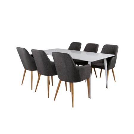 Bild på Matgrupp Penally med 6 stycken Catrine matstolar - Venture Home