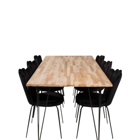 Bild på Matgrupp Bankok med 6 stycken Furniture Fashion Limhamn Light Matstolar - Venture Home