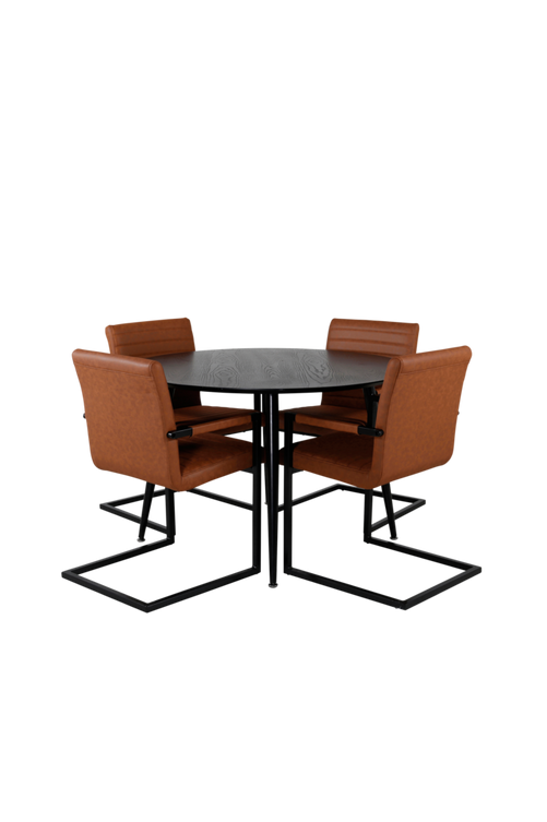 hom_1652238-01_Fs Bild på Matgrupp Doris med 4st matstolar Ark - Venture Home