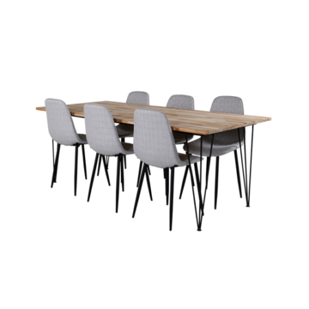 Bild på Matgrupp Bankok med 6 stycken Penally matstolar - Venture Home