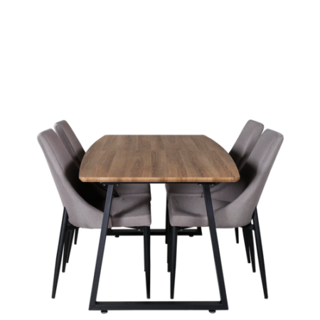 Bild på Matgrupp Irene med 4 st matstolar Leone - Venture Home