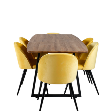 Bild på Matgrupp Irene med 6 st matstolar Valleta - Venture Home