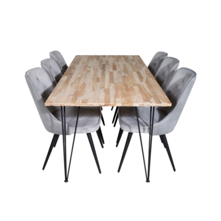 Bild på Matgrupp Bangkok med 6 st matstolar Valleta Lyx - Venture Home