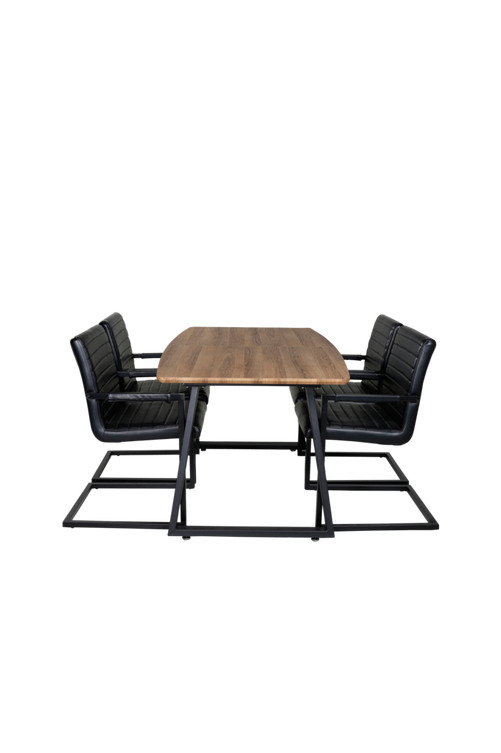 hom_1652275-01_Fs Bild på Matgrupp Irene med 4 st matstolar Ark - Venture Home