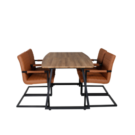 Bild på Matgrupp Irene med 4 st matstolar Ark - Venture Home