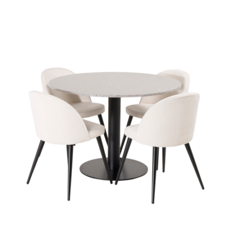 Bild på Matgrupp Ruben med 4st Valleta matstolar - Venture Home