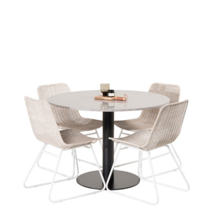 Bild på Matgrupp Ruben med 4st Camille matstolar - Venture Home