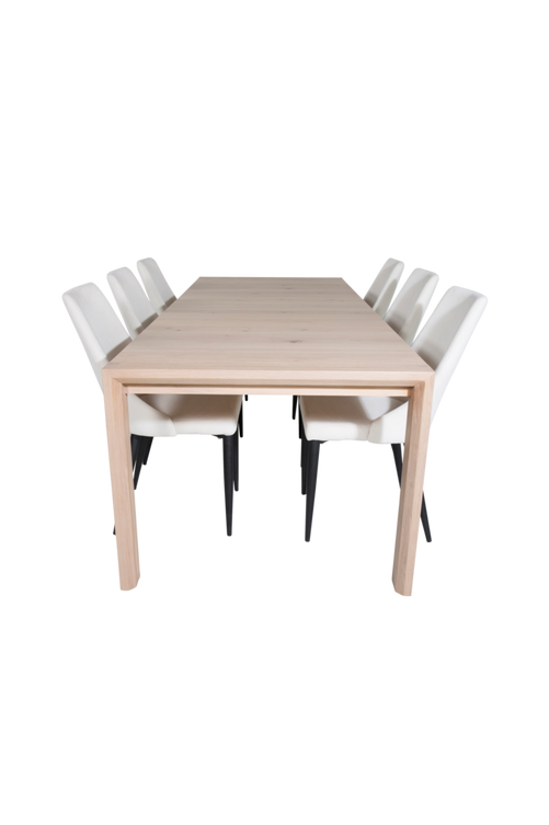 hom_1652295-01_Fs Bild på Matgrupp Sandhamn inklusive 6st Leone matstolar - Venture Home