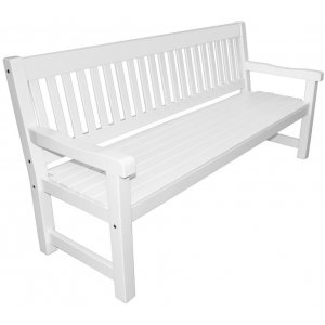 Brooklyn bänk - Vit - Utesoffor