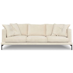 York 4-sits soffa i Beige sammet + Möbelvårdskit för textilier - 4-sits soffor