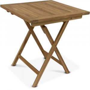 Grunnebo vikbart matbord i teak - 70x70 cm - Utematbord