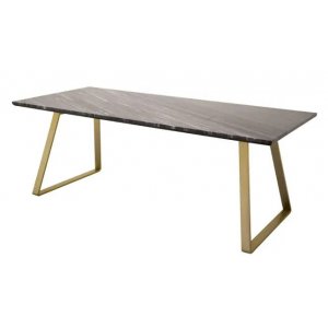 Kvarnbacken matbord 200 cm - Matt Mässing/marmor - Övriga matbord