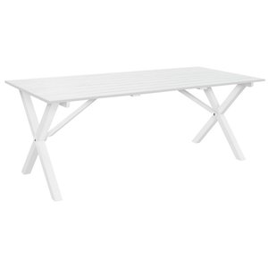 Matbord Scottsdale 190 cm - Vit + Skyddande sprayvax - Utematbord