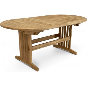 Saltö ovalt matbord i teak 150-210 cm butterfly - Teak + Träolja för möbler - Utematbord