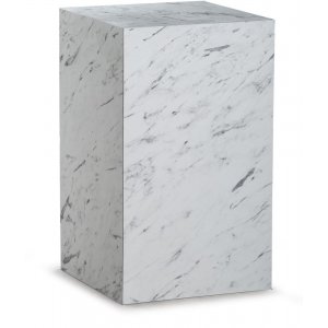 Stone sidobord 30 x 30 cm - Vit marmor -Sidobord & lampbord - Bord