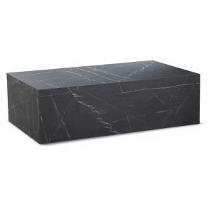 Stone soffbord 100 x 60 cm - Svart marmor -Marmorbord - Bord