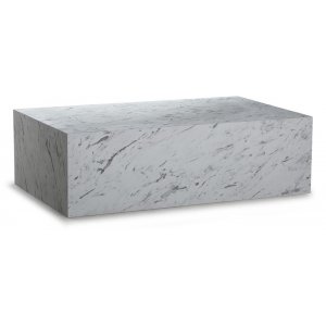 Stone soffbord 100 x 60 cm - Vit marmor -Marmorbord - Bord