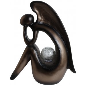 5 st Trädgårdskonst Solcellslampa Ängel H52 cm - Svart/koppar - Utemöbler -Utemöbler - Trädgårdskonst